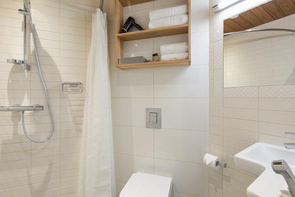 Badezimmer im Gästehaus Aasa
