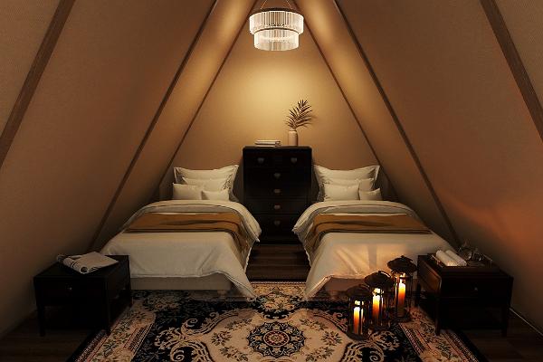 Mia Glamping, tent with two beds