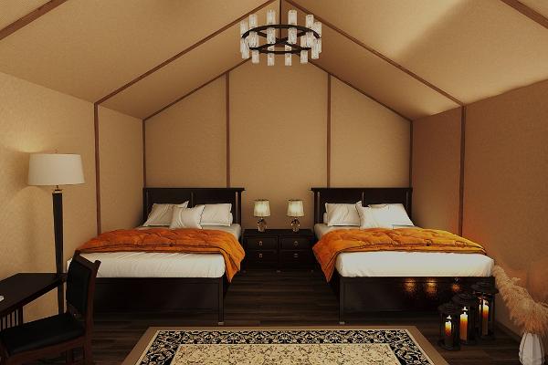 Mia Glamping, tent with two beds