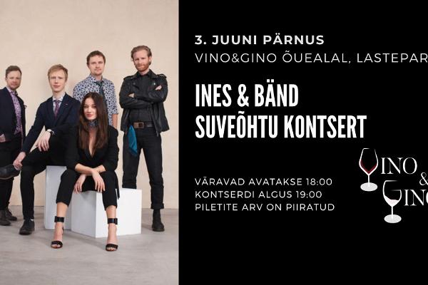 Ines & Bänd - suveõhtu kontsert Pärnus Vino&Gino õuealal
