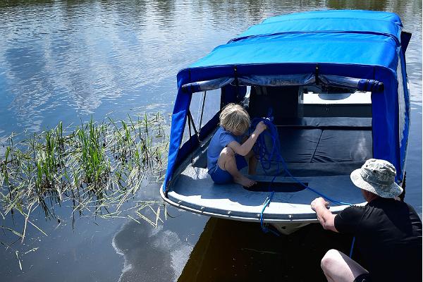 Boat trip at Emajõe Suursoo with a motor boat "Tent boat"