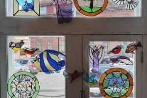 Stained glass workshop at Bonifatsius Guild