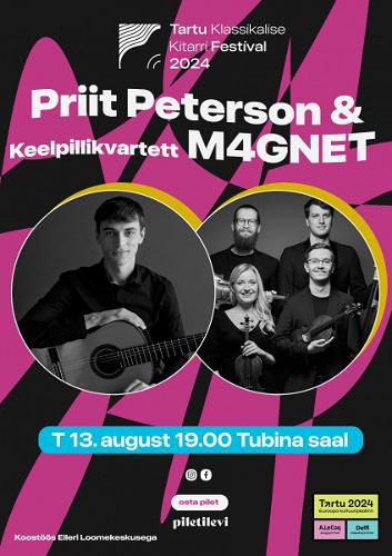 Priit Peterson (kitarr) ja keelpillikvartett M4GNET - Tartu Klassikalise Kitarri Festival 2024 avakontsert-Tartu 2024