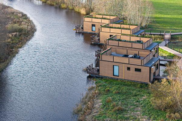 Raft Villas on the river