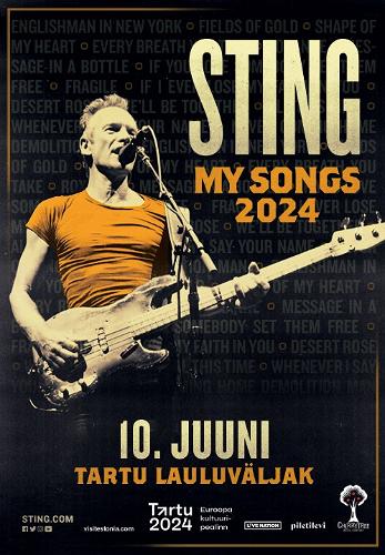 Pildil Stingi kontserdi ''My Songs'' plakat