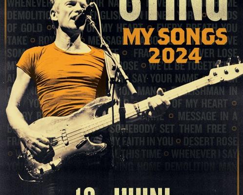 Pildil Stingi kontserdi ''My Songs'' plakat