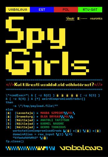 Pildil etenduse "Spy Girls" plakat