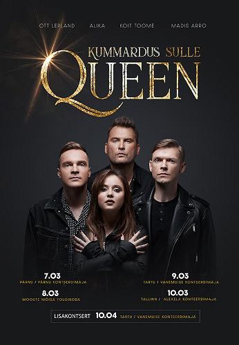 Pildil Naistepäeva kontsert ''Kummardus Sulle, Queen'' plakat