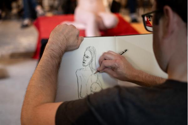 Nude Model Drawing Workshops "Drink & Draw"