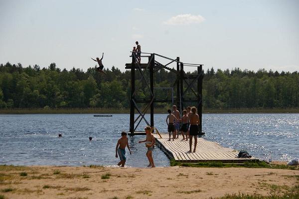 Lake Väinjärv and camping area