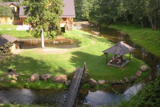 Trout fishing at the Piusa Ürgorg (Primeval Valley) Holiday Centre